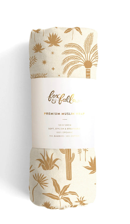 ‘Desert Palms’ Organic Muslim Wrap Swaddle
