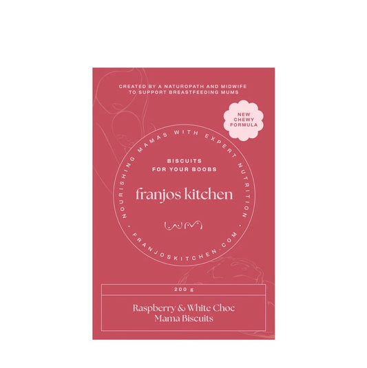 Franjos Kitchen - Lactation Cookies - Raspberry and White Chocolate