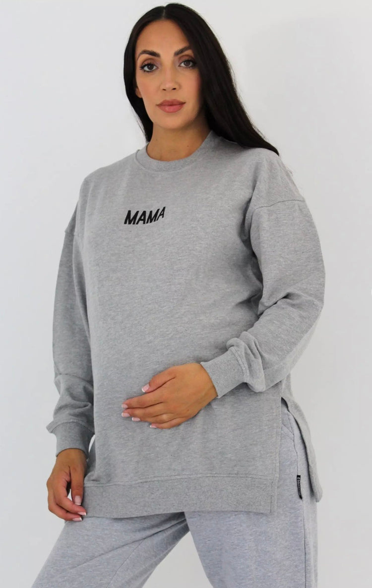 Grey ‘MAMA’ maternity sweater